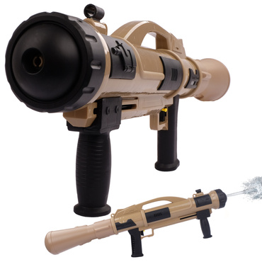 WIELKI PISTOLET NA WODĘ BAZOOKA 73cm SIKAWKA Pompa BROŃ WODNA 1100ml BEŻOWY