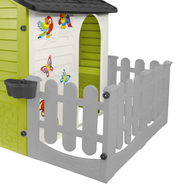 DOMEK OGRODOWY ZJEŻDŻALNIA STOLIK PŁOTEK PLAC ZABAW ZESTAW 3W1 Mochtoys