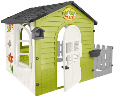 Mochtoys DUŻY DOMEK OGRODOWY Z TARASEM Płotkiem