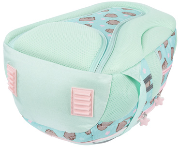 PLECAK TORNISTER SZKOLNY 4-KOMOROWY DLA DZIEWCZYNKI KOT PUSHEEN MINT BPL-58