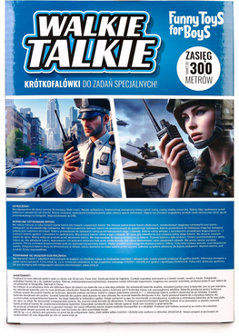 WALKIE TALKIE POLICJA KRÓTKOFALÓWKI DLA 2 OSÓB DUŻY ZASIĘG DO 300m