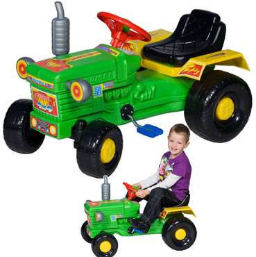 TRAKTOR NA PEDAŁY DLA DZIECI HAK DUŻY ZIELONY