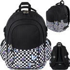 PLECAK SZKOLNY TORNISTER SZACHOWNICA MOTYLKI 4-KOMOROWY ST.RIGHT BP-01 CHESSBOARD BUTTERFLIES