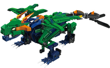 KLOCKI KONSTRUKCYJNE MECHANICZNY SMOK zdalnie sterowany PILOT LED USB 466el