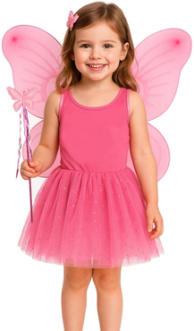 SKRZYDEŁKA dla wróżki aniołka SPÓDNICZKA RÓŻDŻAKA STRÓJ KARNAWAŁOWY kostium