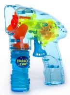 ŚWIECĄCY PISTOLET DO BANIEK Bańki Mydlane 2 PŁYNY NIEBIESKI