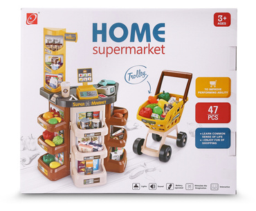 SUPERMARKET SKLEP DLA DZIECI SKANER WAGA KASA 47el