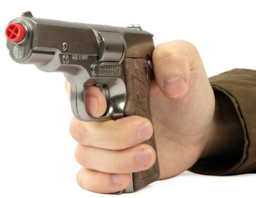 METALOWY PISTOLET POLICE NA KAPISZONY Dyski 2502 GONHER 125/0