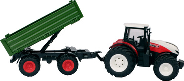 DUŻY TRAKTOR STEROWANY ŚWIATŁA RC CIĄGNIK USB