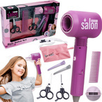 ZESTAW FRYZJERSKI z DZIAŁAJĄCĄ SUSZARKĄ NA BATERIE