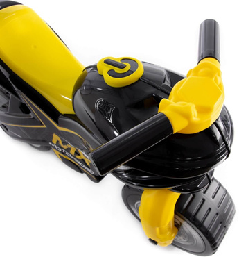 MOTOREK ROWEREK BIEGOWY JEŹDZIK DUŻY MOTOR MX ŚCIGACZ szerokie koła 69cm CZARNO-ŻÓŁTY