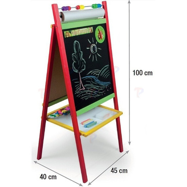 TABLICA 5w1 MAGNETYCZNA KREDOWA + PAPIER LICZYDŁO