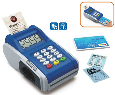 SUPERMARKET TERMINAL PŁATNICZY DLA DZIECI CZYTNIK KART SKLEP zestaw