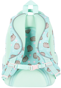 PLECAK TORNISTER SZKOLNY 4-KOMOROWY DLA DZIEWCZYNKI KOT PUSHEEN MINT BPL-58