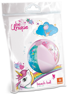 DUŻA PIŁKA PLAŻOWA  JEDNOROŻEC UNICORN 50cm MONDO