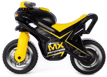 MOTOREK ROWEREK BIEGOWY JEŹDZIK DUŻY MOTOR MX ŚCIGACZ szerokie koła 69cm CZARNO-ŻÓŁTY