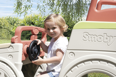 SMOBY PLAC ZABAW 3w1 SAMOCHÓD PRZYGODA ZJEŻDŻALNIA PIASKOWNICA DRABINKA