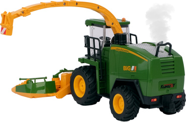 KOMBAJN ZDALNIE STEROWANY TRAKTOR LED DYMI RC akumulator USB