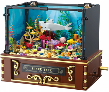 KLOCKI AKWARIUM rybki rafa koralowa 721el RUCHOME ELEMENTY POŚWIETLENIE LED