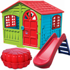 PalPlay DOMEK OGRODOWY ZJEŻDŻALNIA PIASKOWNICA PLAC ZABAW