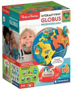 GLOBUS PRZEDSZKOLAKA INTERAKTYWNY EKUKACYJNY MÓWI PL CLEMENTONI