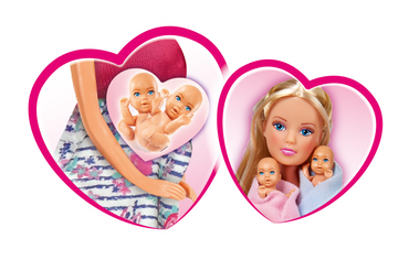 LALKA STEFFI W CIĄŻY BLIŹNIACZEJ KOMODA SIMBA