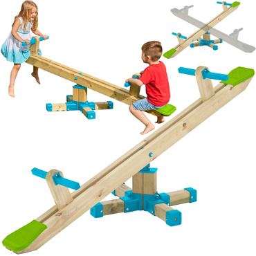 DREWNIANA HUŚTAWKA OGRODOWA OBROTOWA 360 STOPNI RÓWNOWAŻNIA KARUZELA TP TOYS