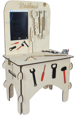 DUŻY DREWNIANY WARSZTAT MAJSTERKOWICZA ZNIKOPIS NARZĘDZIA ZESTAW