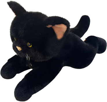 PLUSZOWY KOTEK MASKOTKA PRZYTULANKA KOT 35 cm CZARNY