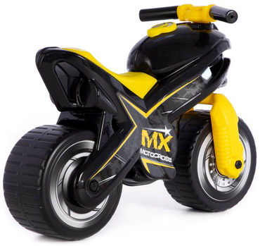 MOTOREK ROWEREK BIEGOWY JEŹDZIK DUŻY MOTOR MX ŚCIGACZ szerokie koła 69cm CZARNO-ŻÓŁTY