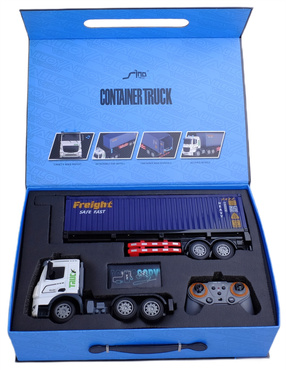 TIR DUŻA CIĘŻARÓWKA W WALIZCE ZDALNIE STEROWANA 52cm EFEKTY ŚWIATŁO DŹWIĘK USB