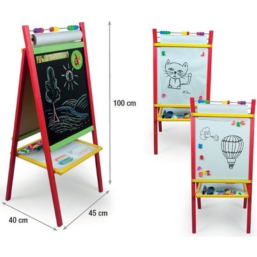 TABLICA 5w1 MAGNETYCZNA KREDOWA + PAPIER LICZYDŁO