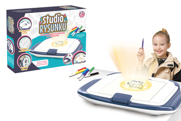 STUDIO RYSUNKU STOLIK Z PROJEKTOREM PROJEKTOR RZUTNIK DO RYSOWANIA TABLICA