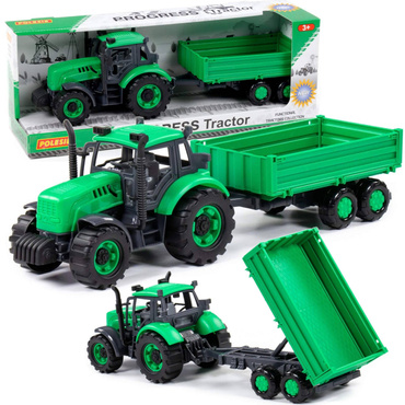 TRAKTOR Z PRZYCZEPKĄ BURTOWĄ POLESIE ZIELONY