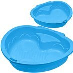 ZESTAW 2 SZTUKI PalPlay MOCNA DUŻA PIASKOWNICA SERDUSZKO 158x90 cm BASEN BLUE KOMPLET 2szt