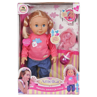 Lalka AMELKA MAMUSIU JA ROSNĘ Mówi PL ROŚNIE 42 cm