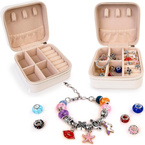 ZESTAW DO TWORZENIA BIŻUTERII W KUFERKU DLA DZIEWCZYNKI bransoletki KUFEREK
