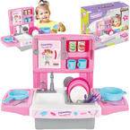 ZLEWOZMYWAK DLA DZIECI KRAN z WODĄ ZLEW + AKCESORIA 38el