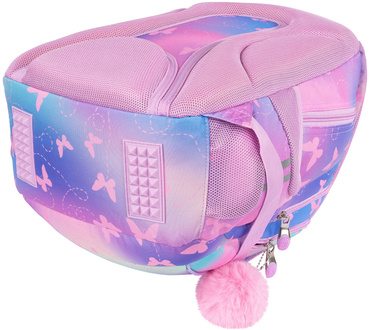 ST.RIGHT PLECAK SZKOLNY 3-KOMOROWY TORNISTER KLASA 1-3 RÓŻOWE MOTYLKI BP-26 PINK BUTTERFLIES