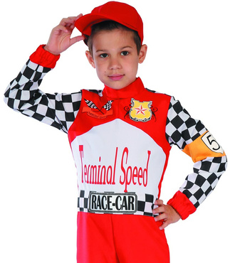 STRÓJ KARNAWAŁOWY KIEROWCA RAJDOWY wyścigowy Kostium Przebranie na bal M 120-130cm