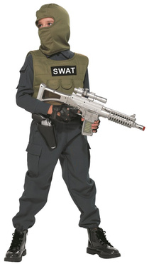STRÓJ KARNAWAŁOWY POLICJA S.W.A.T. Policjant 116cm