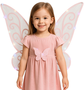 SKRZYDEŁKA ZE ŚWIATŁEM LED dla wróżki aniołka STRÓJ KARNAWAŁOWY kostium