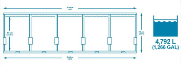 BASEN OGRODOWY STELAŻOWY 305x76 POMPA 1325l/h 10w1