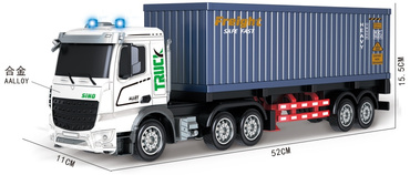 TIR DUŻA CIĘŻARÓWKA W WALIZCE ZDALNIE STEROWANA 52cm EFEKTY ŚWIATŁO DŹWIĘK USB