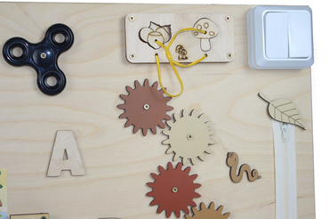 DUŻA TABLICA MANIPULACYJNA sensoryczna LAS DREWNIANA MONTESSORI polska XXL