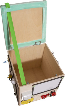 PUFA SKRZYNIA MANIPULACYJNA LAS SENSORYCZNA schowek POJEMNIK Na Zabawki TABLICA