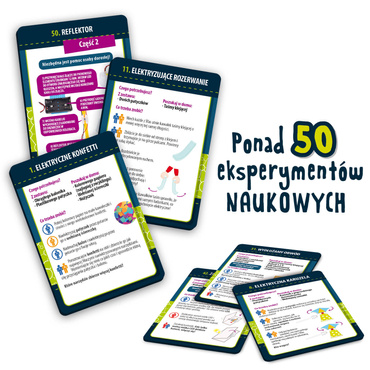 ELEKTRYCZNOŚĆ NAUKA W DOMU ZESTAW 50 EKSPERYMENTÓW LISCIANI