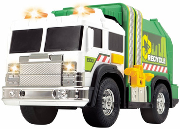 DICKIE TOYS ZIELONA ŚMIECIARKA Z KOSZEM Światło Dźwięk Auto