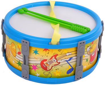 DUŻY BĘBENEK DLA DZIECI + PAŁECZKI 23cm KOLORY