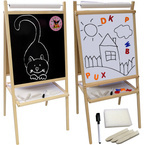 TABLICA KREDOWA MAGNETYCZNA DREWNIANA 5w1 PAPIER ZEGAR Akcesoria